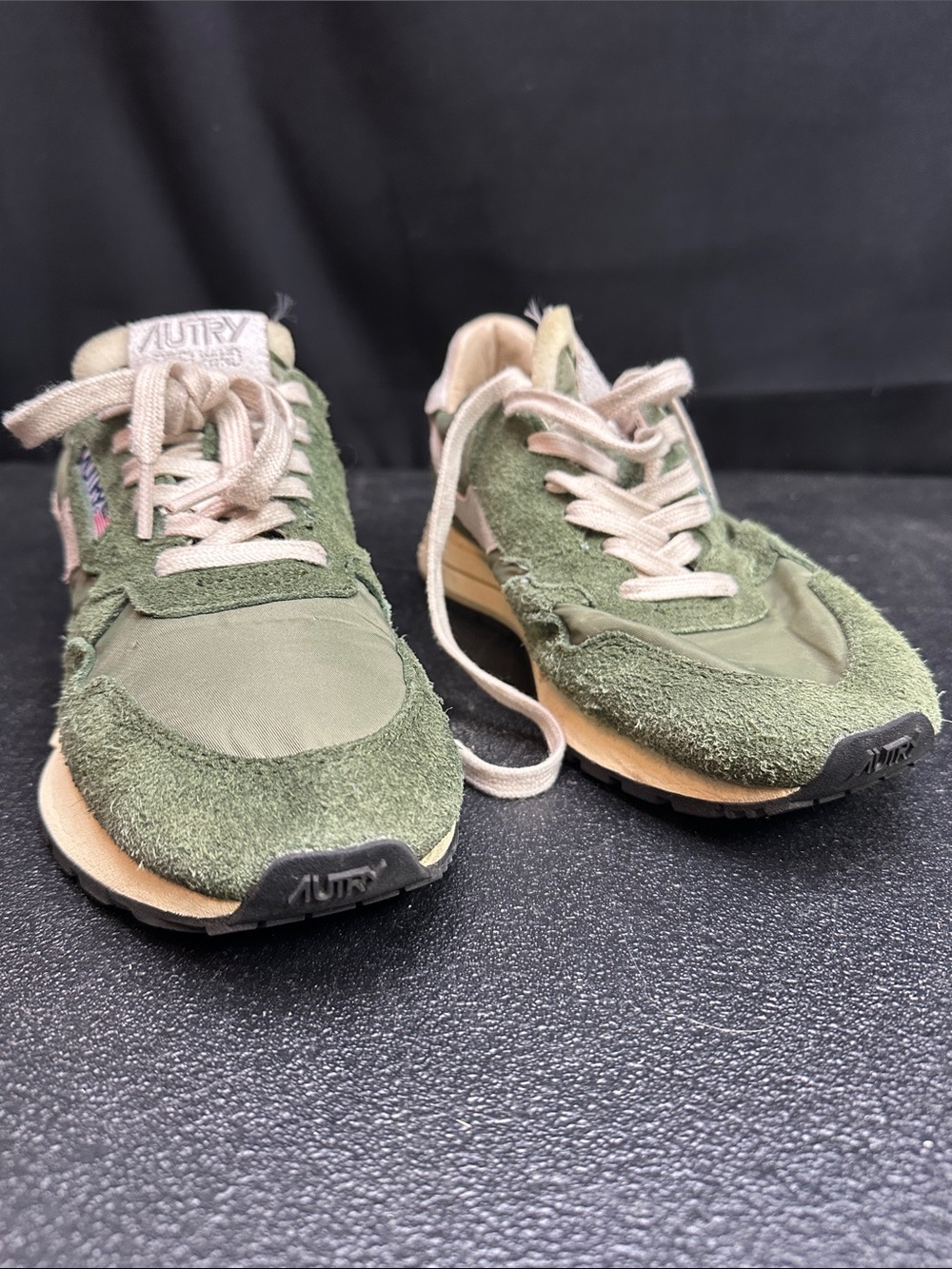 Autry Suede & Nylon Olive Green Sneakers 39